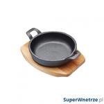 Patelnia żeliwna mini z deską do serwowania 12cm Kitchen Craft Artesa w sklepie internetowym SuperWnetrze.pl