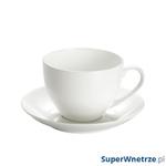 Filiżanka 280ml ze spodkiem Maxwell&Williams Cashmere Round biała w sklepie internetowym SuperWnetrze.pl