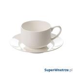 Filiżanka 250ml ze spodkiem Maxwell&Williams Cashmere Round biała w sklepie internetowym SuperWnetrze.pl