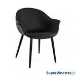 Fotel skórzany Melrose Kokoon Design czarny w sklepie internetowym SuperWnetrze.pl