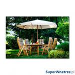Parasol ogrodowy drewniany śr. 300cm Bazkar FI Piaskowy w sklepie internetowym SuperWnetrze.pl