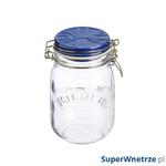 Słoik z ceramiczną pokrywą 1l Kilner Ceramic Lid Clip Top Jars niebieski w sklepie internetowym SuperWnetrze.pl