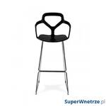 Krzesło barowe 51,5x61x118cm King Home Nox Loong czarne w sklepie internetowym SuperWnetrze.pl