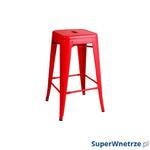 Krzesło barowe 41x41x66cm King Home Tower czerwone w sklepie internetowym SuperWnetrze.pl