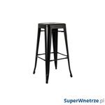 Krzesło barowe 43,5x43,5x76cm King Home Tower czarne w sklepie internetowym SuperWnetrze.pl