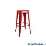 Krzesło barowe 43,5x43,5x76cm King Home Tower czerwone w sklepie internetowym SuperWnetrze.pl