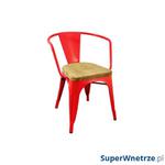 Krzesło 54x50x72cm King Home Tower Arm Wood sosna/czerwone w sklepie internetowym SuperWnetrze.pl