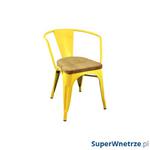 Krzesło 54x50x72cm King Home Tower Arm Wood sosna/żółte w sklepie internetowym SuperWnetrze.pl
