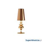 Lampa biurkowa śr.18cm King Home Queen złota/miedziana w sklepie internetowym SuperWnetrze.pl