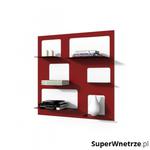 Biblioteczka 90x90cm D2 Libra 3 czerwona w sklepie internetowym SuperWnetrze.pl