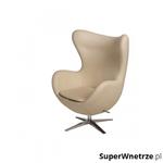 Fotel z ekologicznej skóry 82x110x74cm Jajo 532 beżowy w sklepie internetowym SuperWnetrze.pl