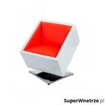 Fotel obrotowy 59x74x77cm D2 Zox biało-czerwony w sklepie internetowym SuperWnetrze.pl