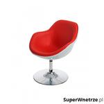 Fotel 68x77x60cm D2 Pezzo biało-czerwony w sklepie internetowym SuperWnetrze.pl