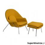 Fotel z podnóżkiem 100x90x100cm D2 Snug żółty/musztardowy w sklepie internetowym SuperWnetrze.pl