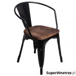 Krzesło 55x44x73cm D2 Paris Arms Wood czarne/sosna w sklepie internetowym SuperWnetrze.pl