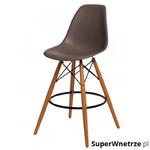 Krzesło barowe 46x54x105cm D2 P016W PP szaro-brązowe w sklepie internetowym SuperWnetrze.pl