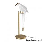 Lampa biurkowa 70x30cm King Home Loro Table biało-złota w sklepie internetowym SuperWnetrze.pl