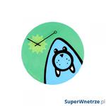 Zegar ścienny dla dzieci Nextime Wizky Walrus Green w sklepie internetowym SuperWnetrze.pl