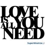 Napis 3D na ścianę DekoSign LOVE IS ALL YOU NEED czarny w sklepie internetowym SuperWnetrze.pl