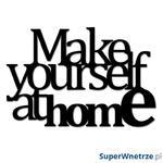 Napis 3D dekoracyjny MAKE YOURSELF AT HOME czarny w sklepie internetowym SuperWnetrze.pl