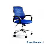 Krzesło biurowe UNIQUE Award niebieskie w sklepie internetowym SuperWnetrze.pl