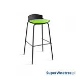 Krzesło barowe Unique Duke czarno-zielone w sklepie internetowym SuperWnetrze.pl
