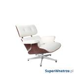 Fotel Vip biały/walnut/srebrna baza TP w sklepie internetowym SuperWnetrze.pl