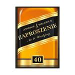 Zaproszenie na 40 urodziny Johnnie - ZX6804 w sklepie internetowym DodatkiWeselne.pl