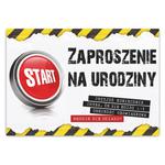 Zaproszenie na 18 urodziny Danger - ZX6906 w sklepie internetowym DodatkiWeselne.pl