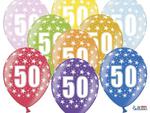 Balony 30cm, 50th Birthday, Metallic Mix (1 op. / 6 szt.) w sklepie internetowym DodatkiWeselne.pl