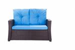 Poduszki na sofę ogrodową rattanową 2-3-osobową: Niebieskie w sklepie internetowym Setgarden.com