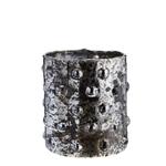 Madam Stoltz :: Szklany świecznik wazonik srebrny w kropki 9 cm (OCT11056) w sklepie internetowym Home Design 
