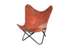 Leather Design :: Fotel Butterfly brązowy zdobiona skóra 87cm (Z40133) w sklepie internetowym Home Design 
