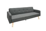 Scandi Design :: Sofa rozkładana skandynawska Igloo antracytowa tkanina drewno 210cm (Z39248) w sklepie internetowym Home Design 