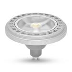 Żarówka AR111 GU10 LED COB, 15W, barwa światła ciepła biała, obudowa w kolorze srebrnym, klosz przezroczysty w sklepie internetowym Incorsklep