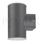 Kinkiet ogrodowy inox LED POLUX NIVERO GLM0004DN2GY-60DW prosty Up-Down grafitowy w sklepie internetowym Incorsklep