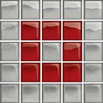 Glass Silver Red Mosaic B New 14,8x14,8 w sklepie internetowym Opocznoplytki.pl