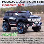 MEGA POLICJA Z DŹWIĘKIEM, MIĘKKIE KOŁA, MIĘKKIE SIEDZENIE, PANEL MP4/HJ5588 w sklepie internetowym super-toys.pl