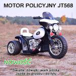 MOTOR POLICYJNY - PIERWSZY MOTOREK DLA DZIECKA, WARK SILNIKA, KLAKSON, ŚWIATŁA/JT568 w sklepie internetowym super-toys.pl