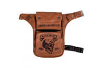 SASZETKA MOTOCYKLOWA NA UDA BLACK HEART DEVIL SKULL BROWN LEATHER /W-TEC w sklepie internetowym ss24.pl