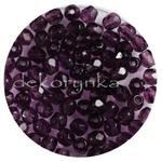 Fire Polish 3mm - koraliki czeskie szlifowane #20070 Dark Amethyst w sklepie internetowym Dekorynka