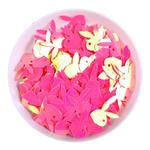 Cekiny króliczki zajączki - 400 sztuk 10g - cekk5 opalizujące róż neon w sklepie internetowym Dekorynka