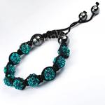 BSH152 Bransoletka Shamballa cyrkonie 9 DISCOBALL Blue w sklepie internetowym Dekorynka