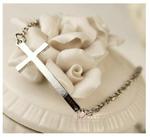 Bransoletka KRZYŻYK Krzyż PUNK Gothic łańcuszek - srebrna w sklepie internetowym Dekorynka