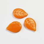 prec36 Koraliki szklane Jablonex 4szt LISTKI oranż w sklepie internetowym Dekorynka