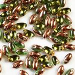 Rizo koraliki szklane 6x2,5mm 10g #C50510 Peridot Capri gold w sklepie internetowym Dekorynka