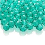 Koraliki szlifowane Fire Polish 8mm 10 szt. #60210 - Teal w sklepie internetowym Dekorynka