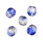 Koraliki szlifowane Fire Polish 10mm 5 szt. #30051 - Crystal/Sapphire w sklepie internetowym Dekorynka