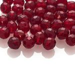 Koraliki szlifowane Fire Polish 10mm 5 szt. #90110 - Garnet w sklepie internetowym Dekorynka