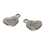 ZAW667 Zawieszka metalowa SERCE-MOM 15x15mm w sklepie internetowym Dekorynka